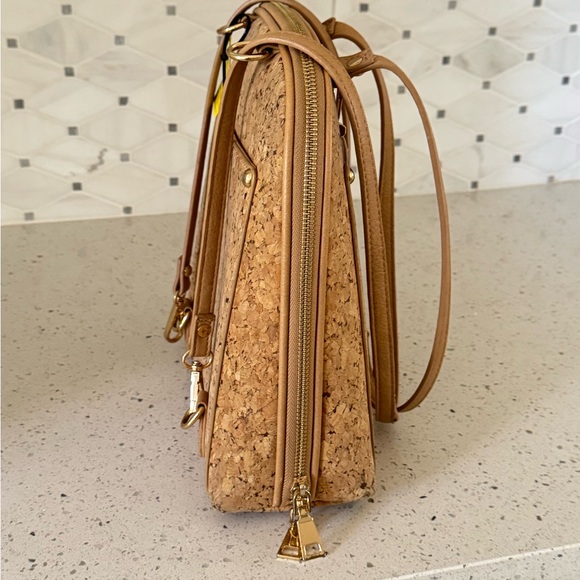 Miztique Daisy Cork Convertible Backpack Purse in a natural tan color - Picture 14 of 16